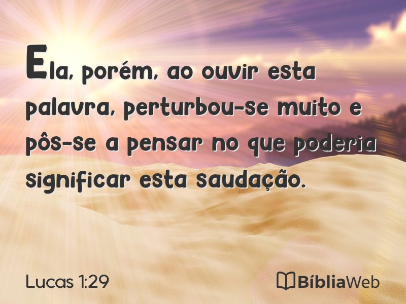 Lucas 1:29 em imagem para compartilhar