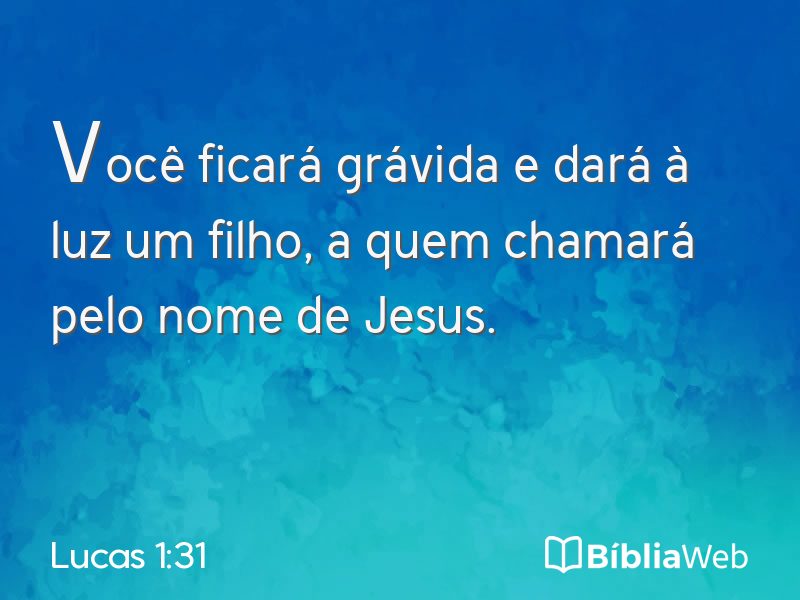 Lucas 1:31 em imagem para compartilhar