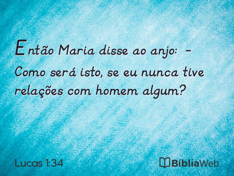Lucas 1:34 em imagem para compartilhar