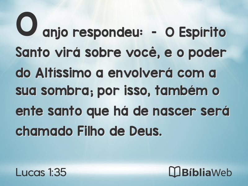 Lucas 1:35 em imagem para compartilhar