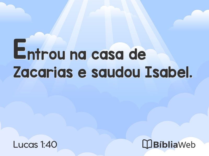 Lucas 1:40 em imagem para compartilhar