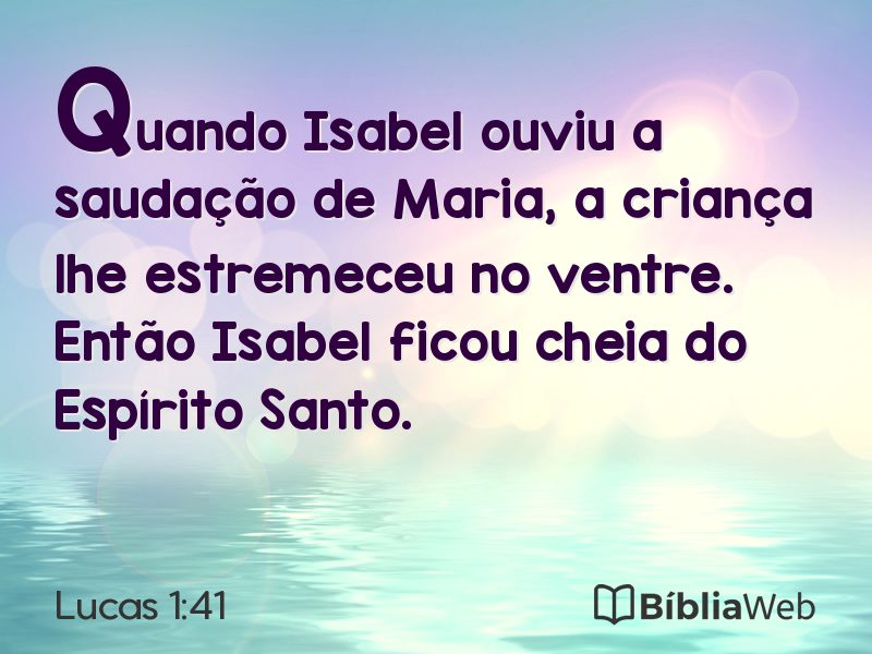 Lucas 1:41 em imagem para compartilhar