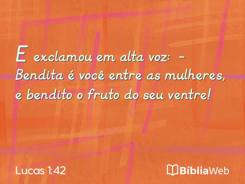 Lucas 1:42 em imagem para compartilhar