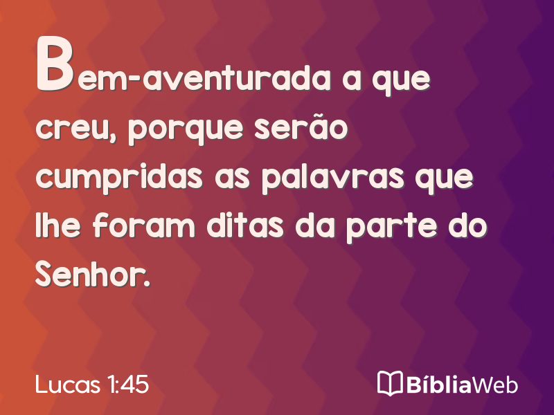 Lucas 1:45 em imagem para compartilhar