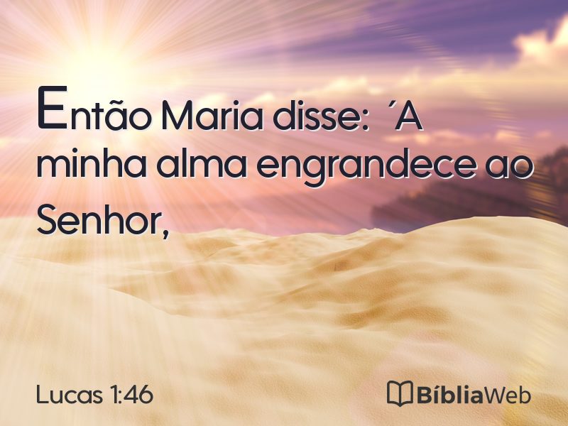 Lucas 1:46 em imagem para compartilhar
