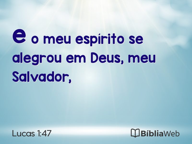 Lucas 1:47 em imagem para compartilhar