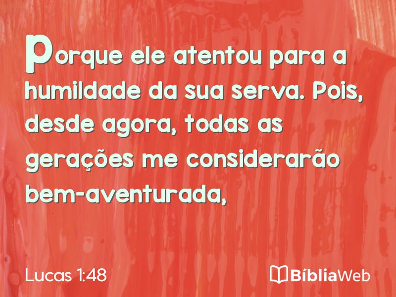 Lucas 1:48 em imagem para compartilhar