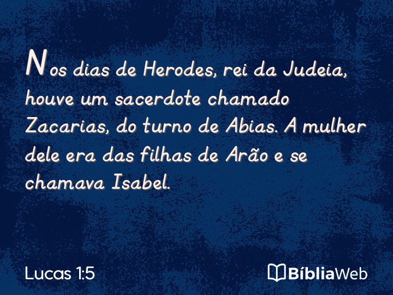 Lucas 1:5 em imagem para compartilhar