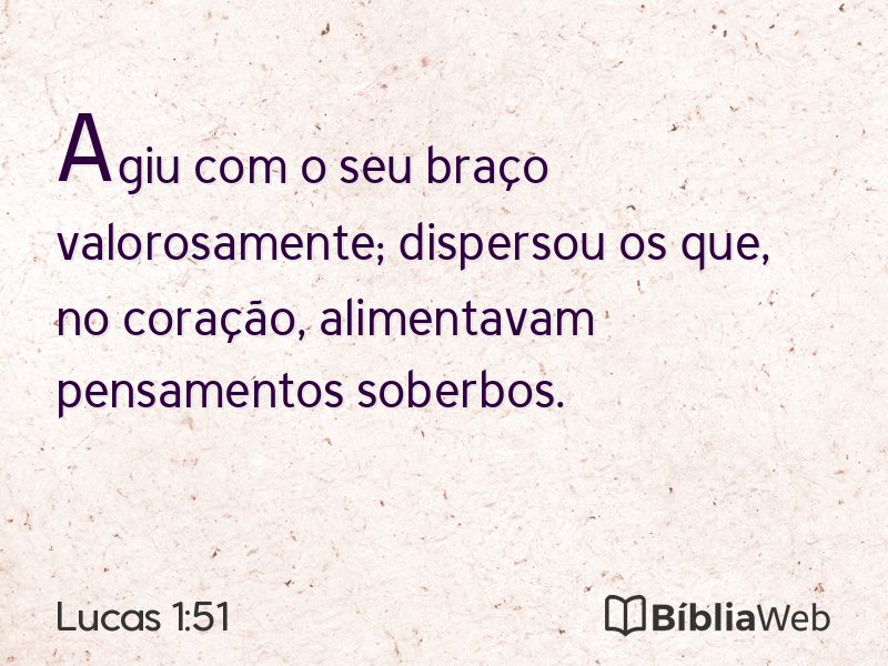 Lucas 1:51 em imagem para compartilhar