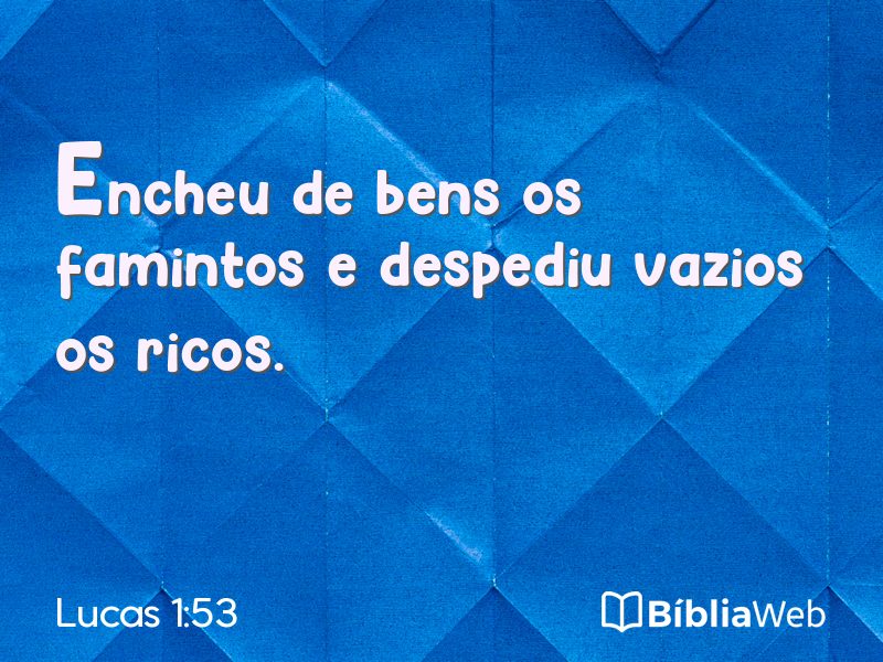 Lucas 1:53 em imagem para compartilhar