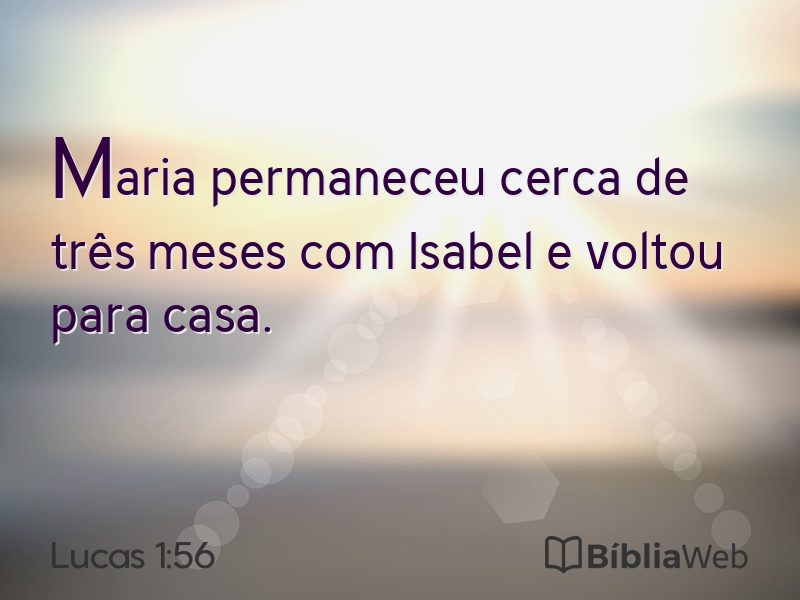 Lucas 1:56 em imagem para compartilhar