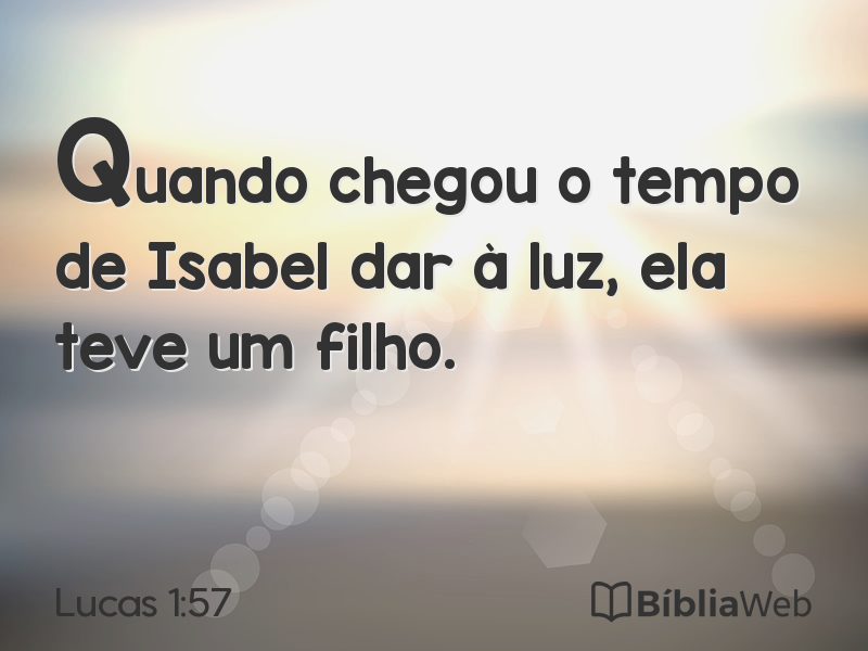 Lucas 1:57 em imagem para compartilhar