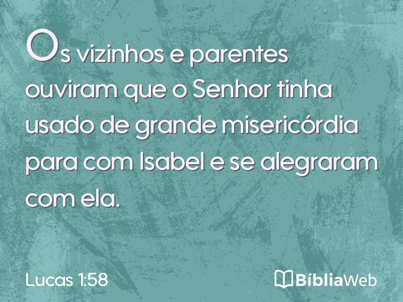 Lucas 1:58 em imagem para compartilhar
