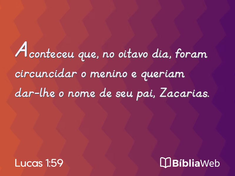 Lucas 1:59 em imagem para compartilhar