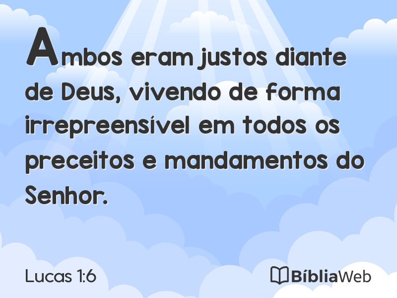 Lucas 1:6 em imagem para compartilhar