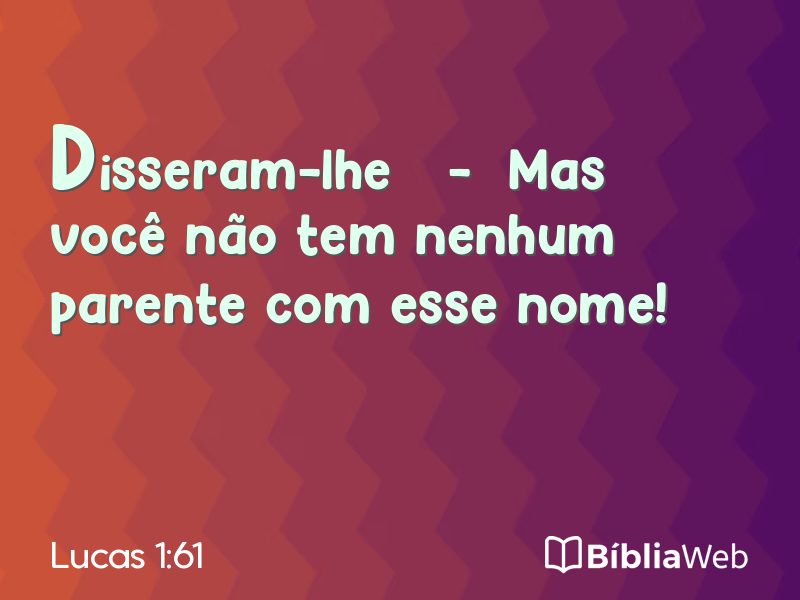 Lucas 1:61 em imagem para compartilhar