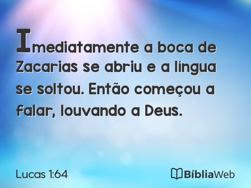 Lucas 1:64 em imagem para compartilhar