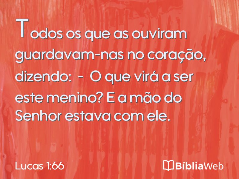 Lucas 1:66 em imagem para compartilhar