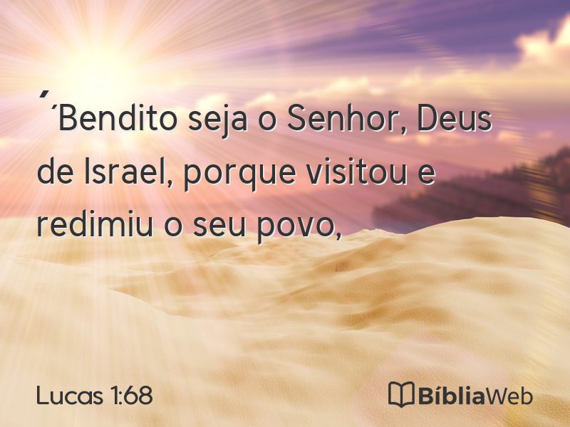 Lucas 1:68 em imagem para compartilhar