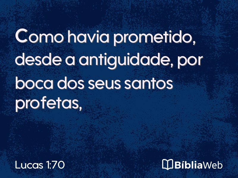 Lucas 1:70 em imagem para compartilhar