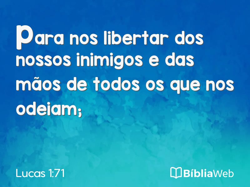 Lucas 1:71 em imagem para compartilhar