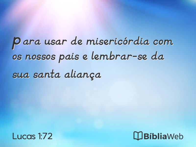 Lucas 1:72 em imagem para compartilhar
