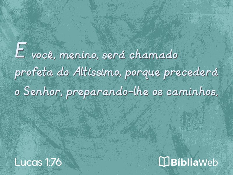Lucas 1:76 em imagem para compartilhar