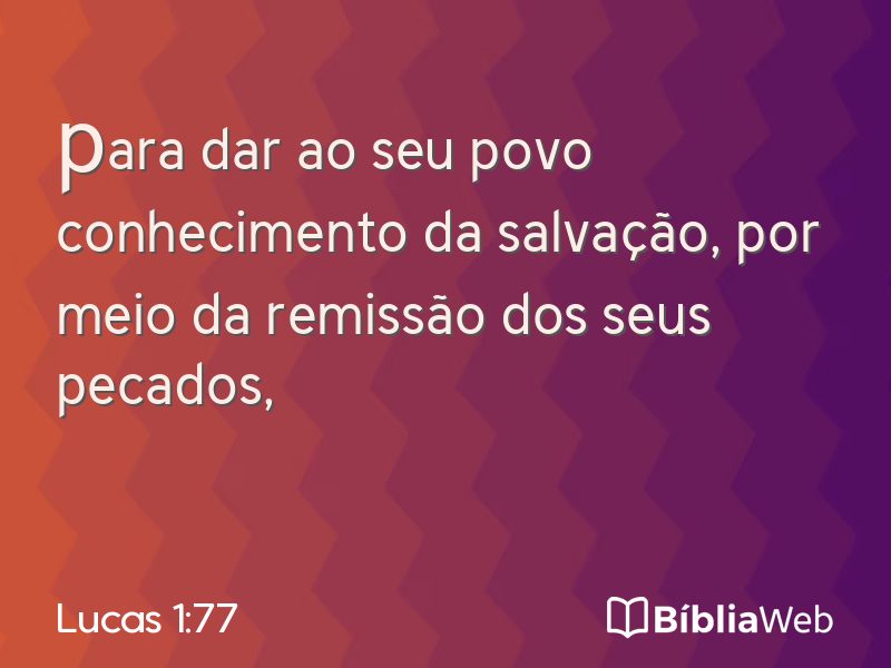 Lucas 1:77 em imagem para compartilhar