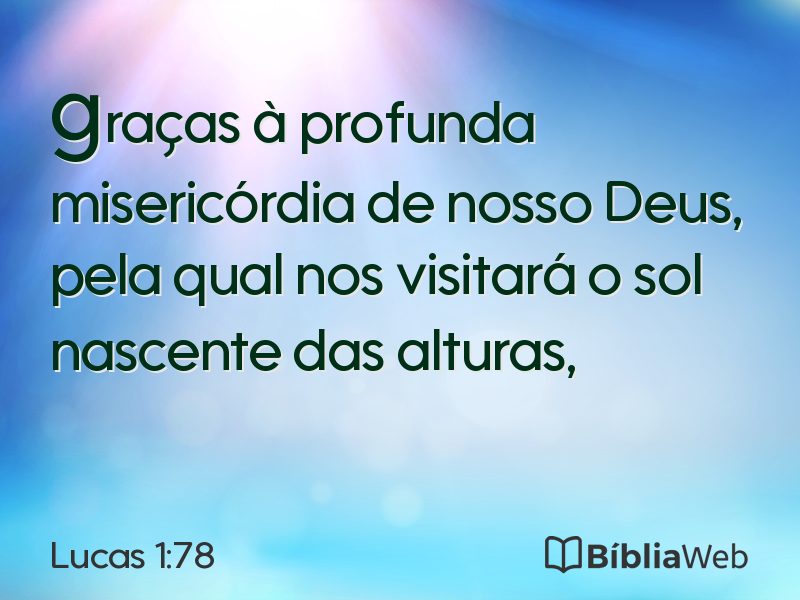Lucas 1:78 em imagem para compartilhar