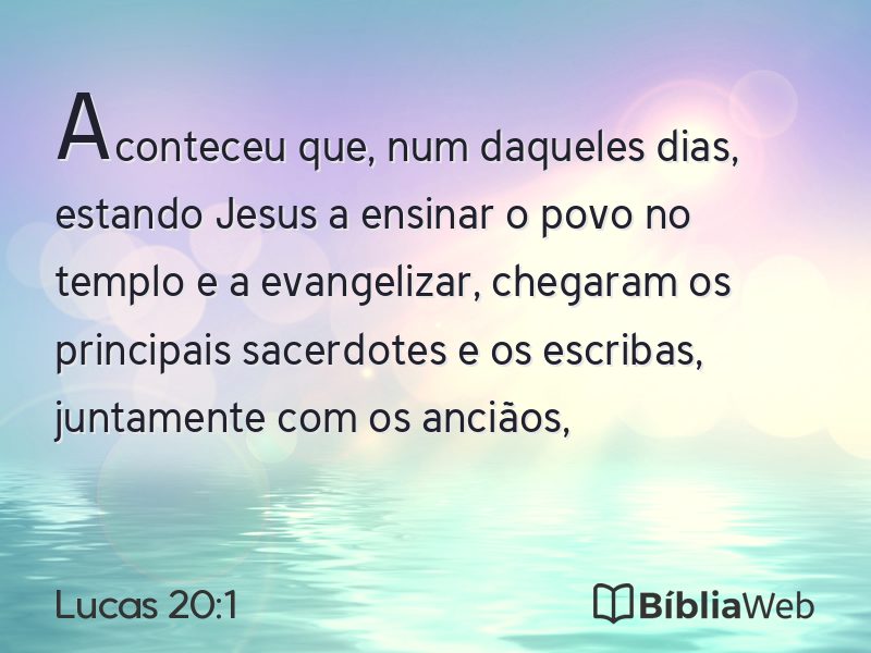Lucas 20:1 em imagem para compartilhar