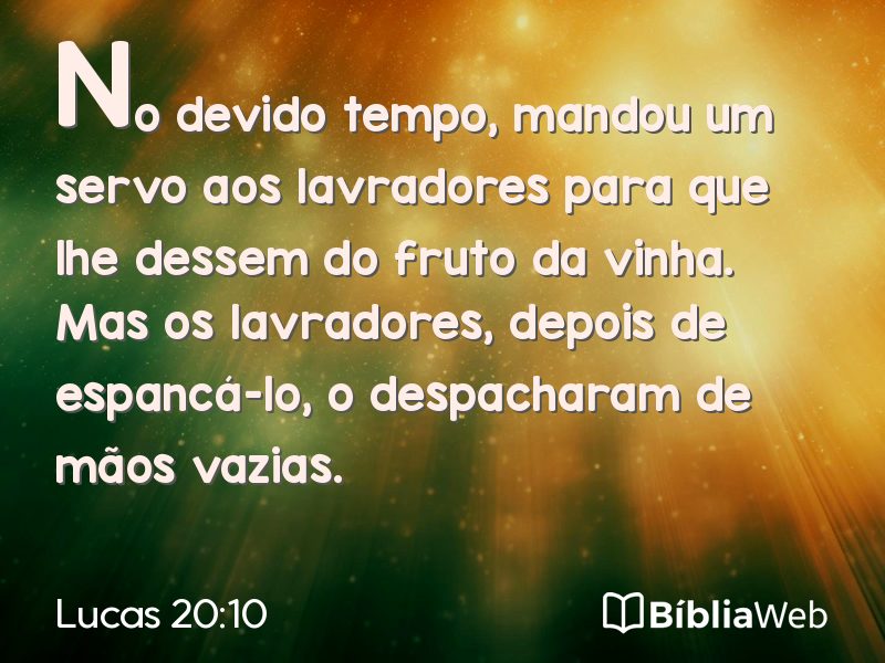 Lucas 20:10 em imagem para compartilhar