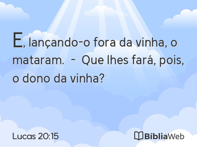 Lucas 20:15 em imagem para compartilhar
