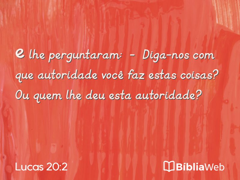 Lucas 20:2 em imagem para compartilhar