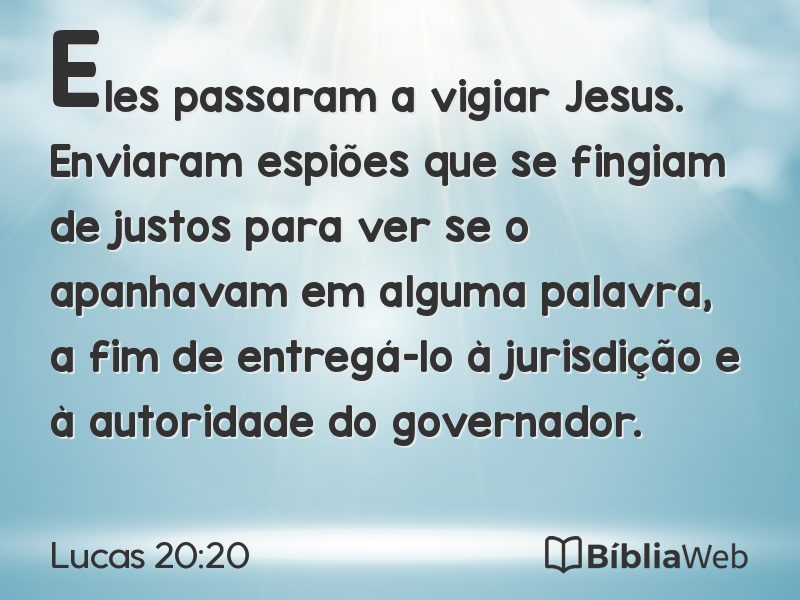 Lucas 20:20 em imagem para compartilhar