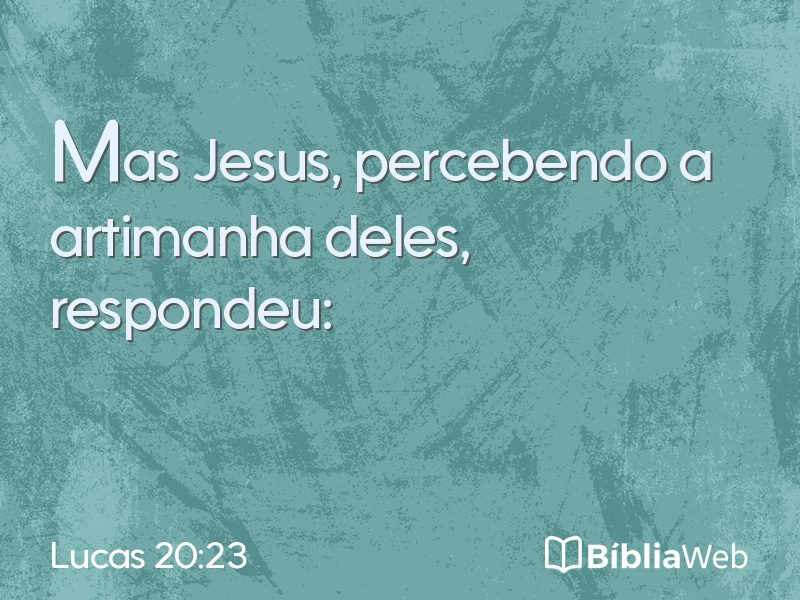 Lucas 20:23 em imagem para compartilhar
