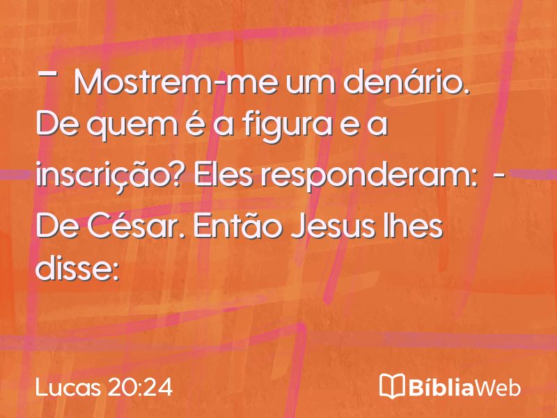 Lucas 20:24 em imagem para compartilhar