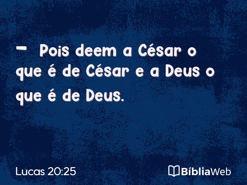 Lucas 20:25 em imagem para compartilhar