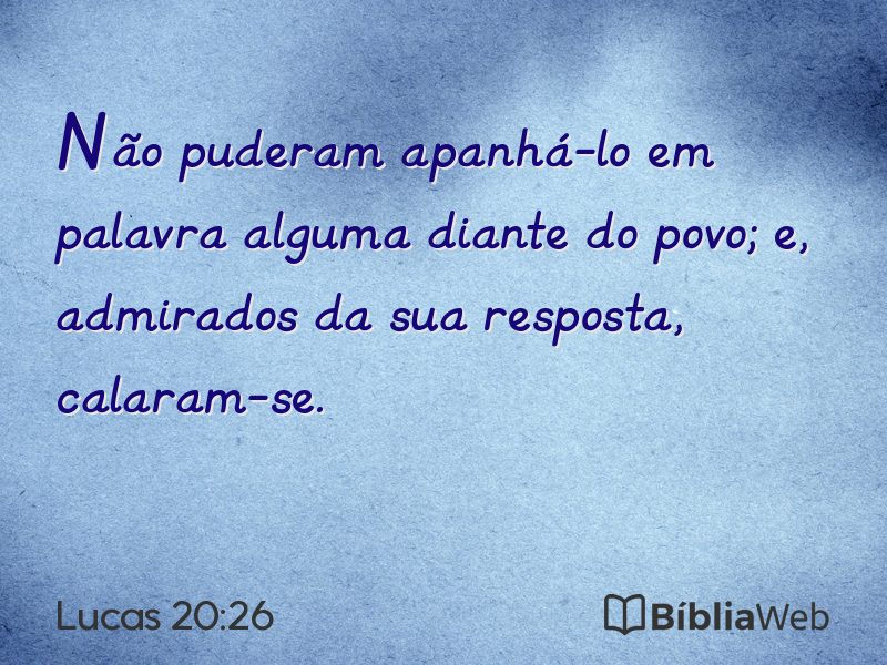 Lucas 20:26 em imagem para compartilhar