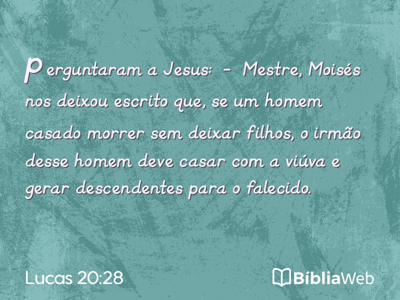 Lucas 20:28 em imagem para compartilhar