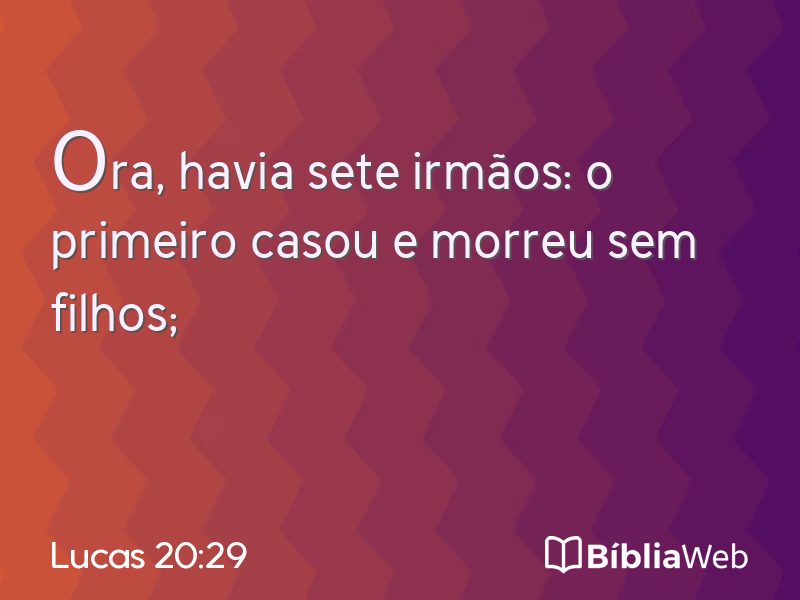 Lucas 20:29 em imagem para compartilhar