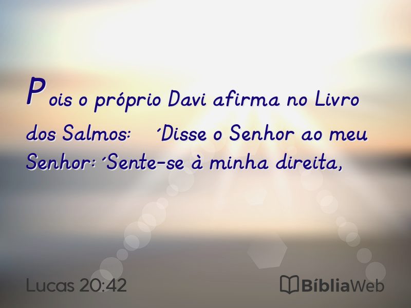 Lucas 20:42 em imagem para compartilhar