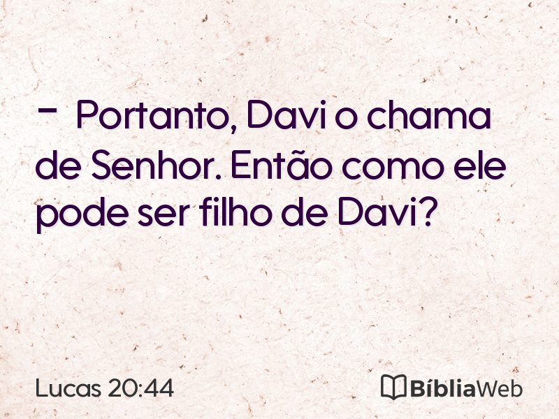 Lucas 20:44 em imagem para compartilhar