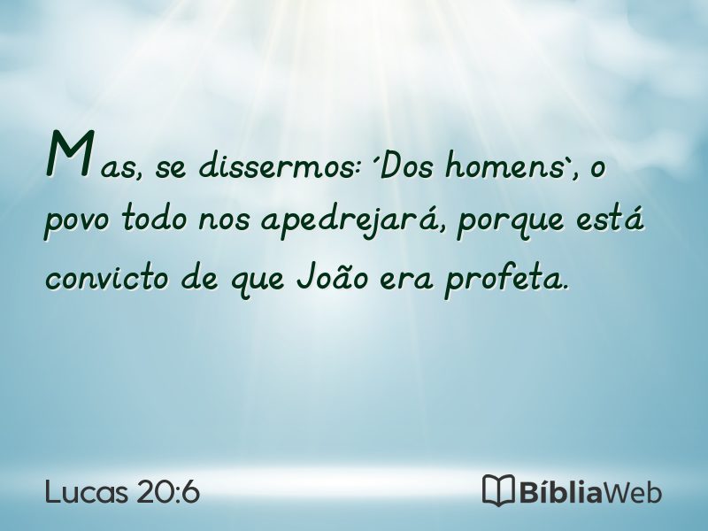 Lucas 20:6 em imagem para compartilhar