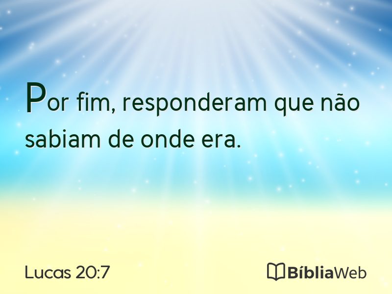 Lucas 20:7 em imagem para compartilhar