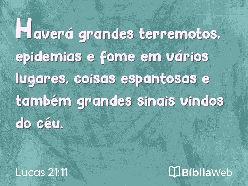 Lucas 21:11 em imagem para compartilhar