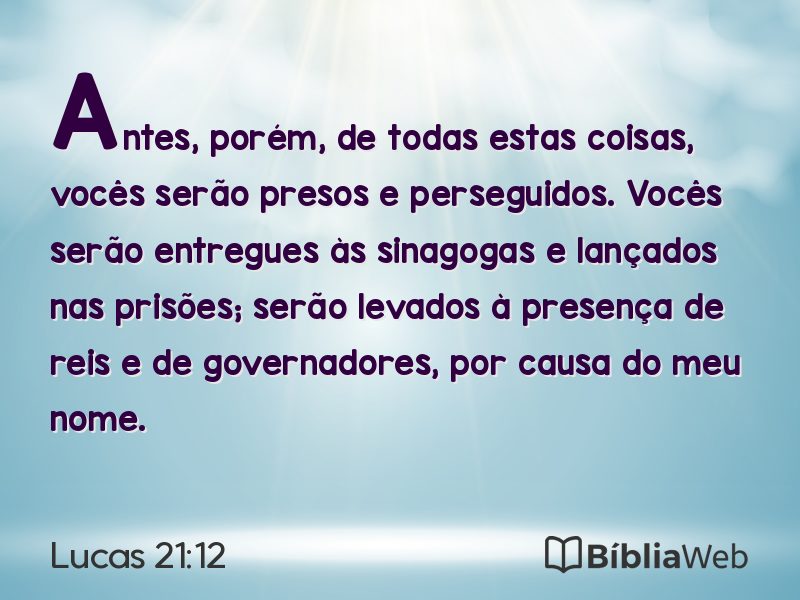 Lucas 21:12 em imagem para compartilhar
