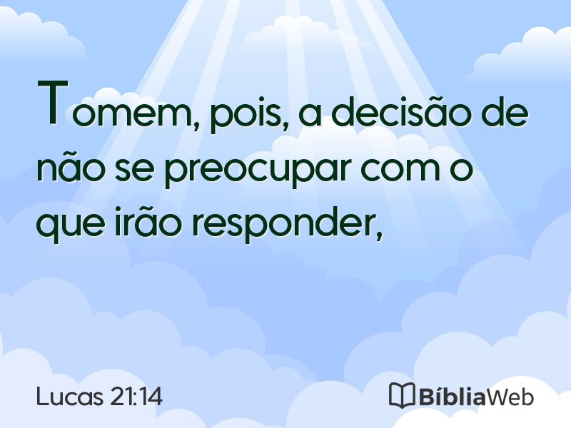 Lucas 21:14 em imagem para compartilhar