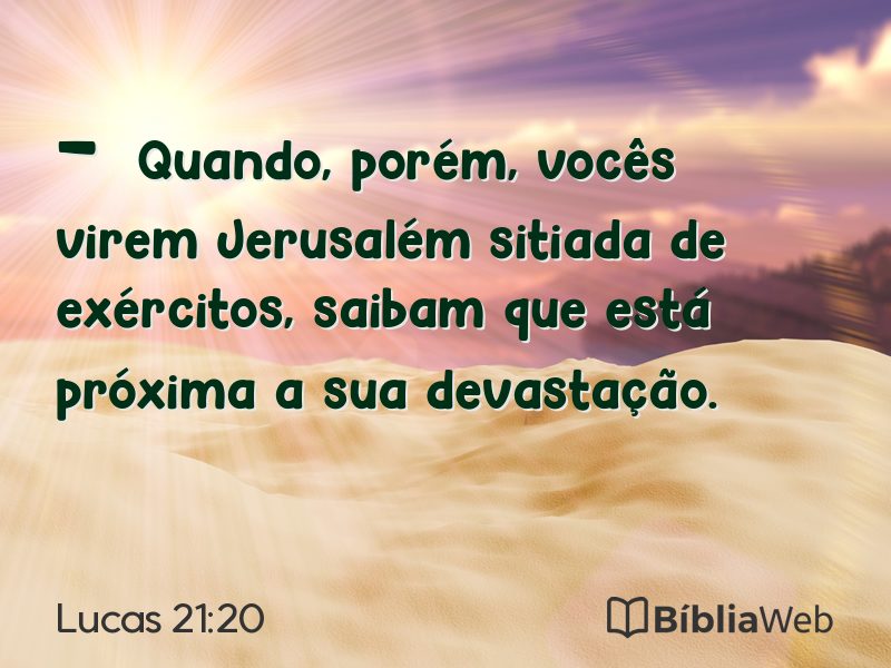 Lucas 21:20 em imagem para compartilhar