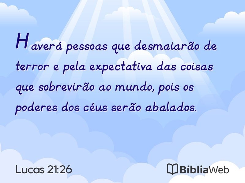 Lucas 21:26 em imagem para compartilhar