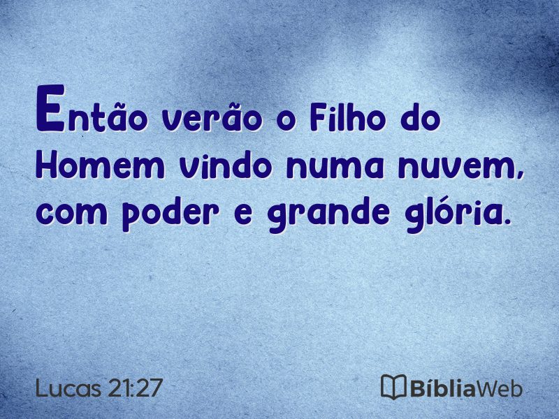Lucas 21:27 em imagem para compartilhar
